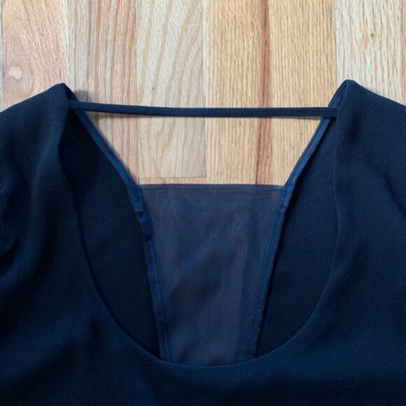 New Maje Decoller cape poncho high neck semisheer lace insert trapeze minidress - Picture 12 of 16